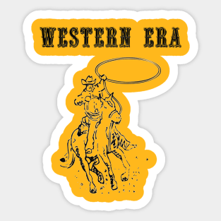 Western Era - Cowboy on Horseback 5 Sticker